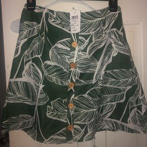 Floral green skirt